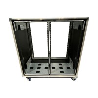 22U Double Bay Shock Mount Rack Case 750mm Deep